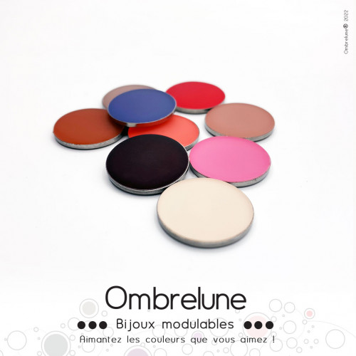 Ice 30 / cabochon interchangeable givré / bijoux aimanté Ombrelune